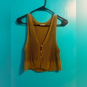 Free People button up crop top